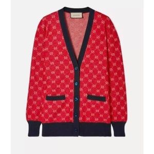 Gucci Intarsia wool blend cardigan